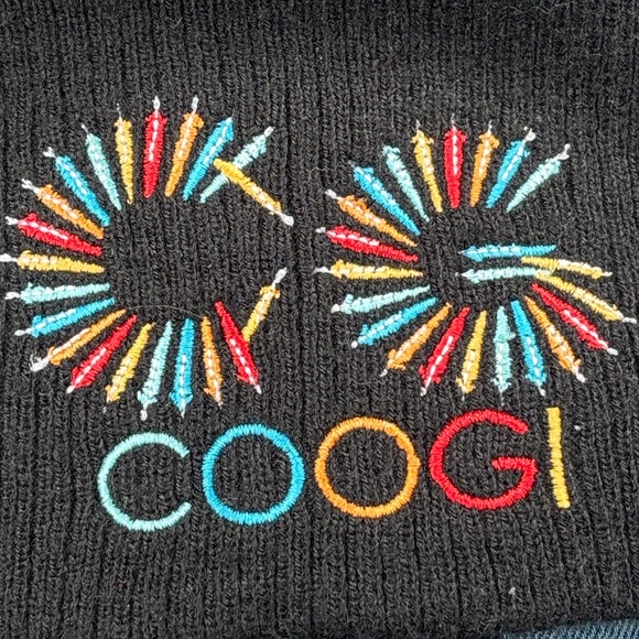 COOGI Black Beanie with Colorful Embroidery - Picture 2 of 5